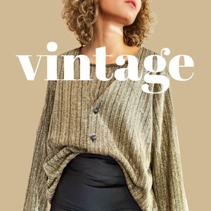 vintage ⋆ oversized 90s metallic cardigan top  ⋆ gold